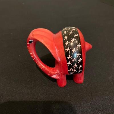 Small Hand Carved Soapstone Elephant