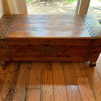 Vintage Cedar Chest with Sliding Drawer