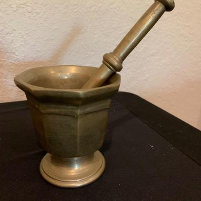 Brass Motar and Pestle