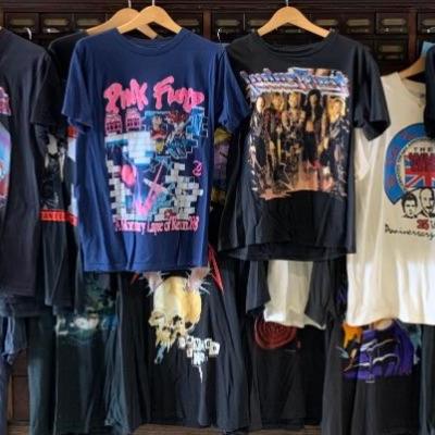 Dozens of 1983-1991 Heavy Metal, Big Hair, Psychedelic Band Concert Tshirts.