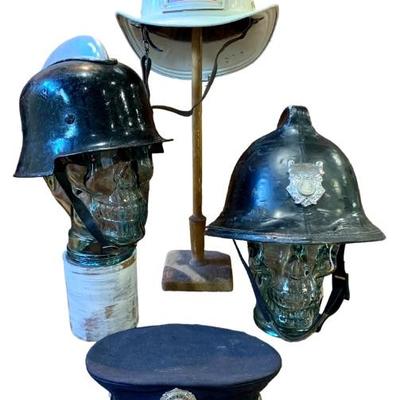 Antique to Vintage Fireman Helmets