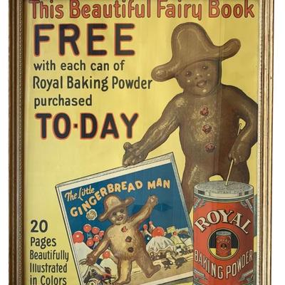 Original large sized Royal Baking Powder Advertising paper poster: 25 1/2â€ x 21â€