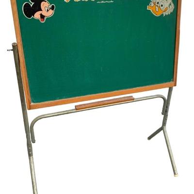 Vintage Walt Disney double sided chalkboard with stand.