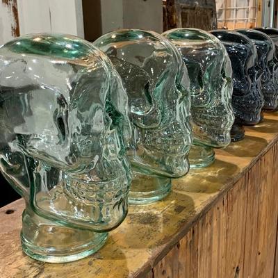 Hefty recycled Glass Spanish made Skulls.