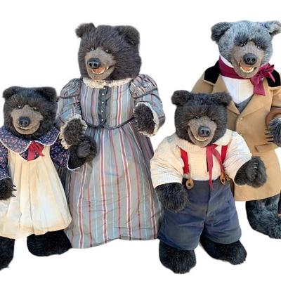 Fab LARGE Articulated hand crafted 1980s Beaver Valley Teddy Bears, Signed, Numbered, 200 pc Editions, 33â€ tall to 24â€.