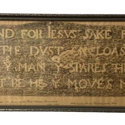 Authenticated William Shakespeare Grave Rubbing, dated May 1944.