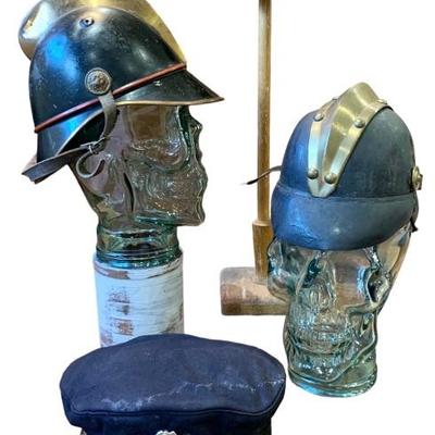Antique to Vintage Fireman Helmets & Caps 