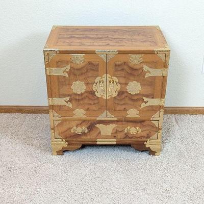 Japanese Tansu Traditional Portable Storage Chest 21.5w 14d 22.5h