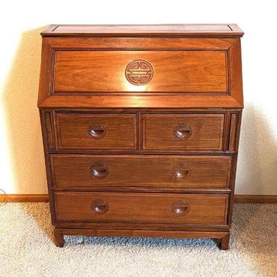 Asian Solid Wood Rosewood? Secretary Desk or Dresser 36w 16.5d 41h