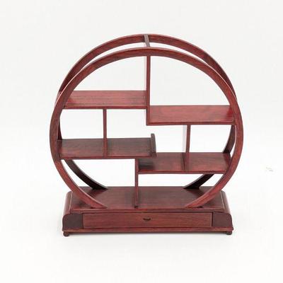 Chinese Rosewood Tabletop Display Stand Shelf - 9.75w x 2.25d x 10.25h