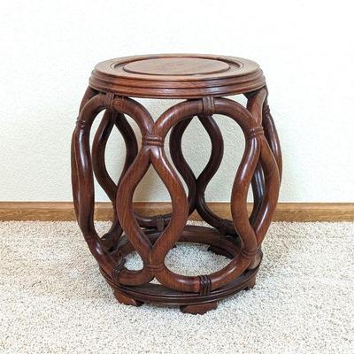  Vintage Chinese Rosewood Stool 16w x 18h