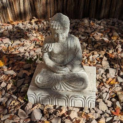 Sitting Buddha Stone Garden Statue 11 x 8 x 15h