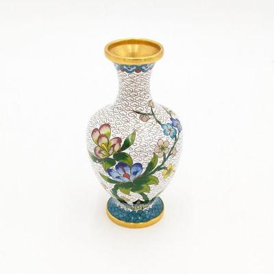 Vintage Chinese Cloisonne Vase 3w x 6h