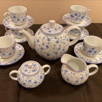 https://www.ebay.com/itm/126136740590 CV1033 COLLECTIBLE GERMAN TEASET BLUE FLORAL BY ARZBERG 17 PCS  LOCAL Pickup