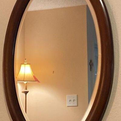 https://www.ebay.com/itm/115942018827 CV1059 OVAL WALL MIRROR WITH CHERRY WOOD COLOR TRIM