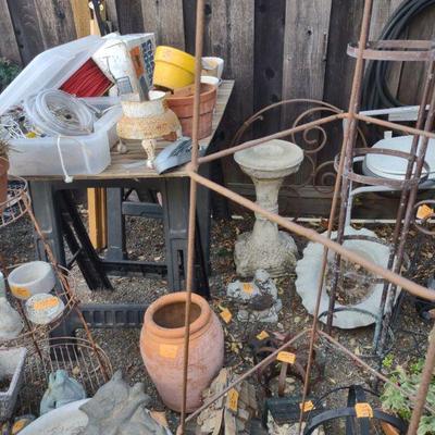pottery and other garden decor