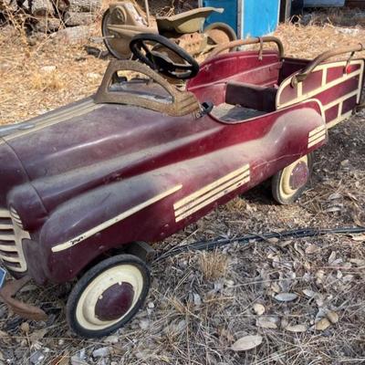 Vintage Firetruck Pedal Car