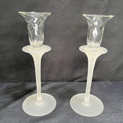 Crystal Clear Industries Valerie Candlesticks