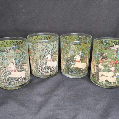 "Hunt of Unicorn" Old-Fashion Glasses