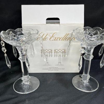 Noble Excellence Chandelier Candlestick Pair
