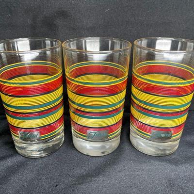 VTG Fiesta Stripe Juice Glasses