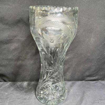 Antique American Brilliant Floral Corset Vase