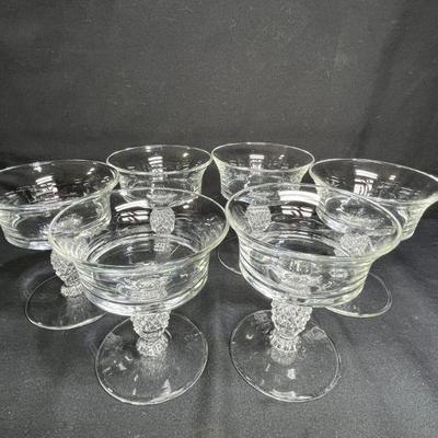 Heisey Plantation Pineapple Footed Sherbet Glass