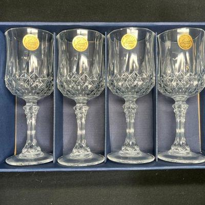Cristal D'Arques Longchamp Claret Glasses NIB