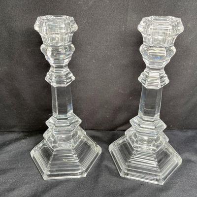 Tiffany & Co. Plymouth Crystal Candle Sticks