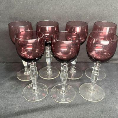 VTG Amethyst Cordial Glasses