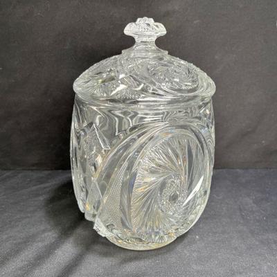 EAPG McKee Prescut Aztec Biscuit Jar