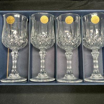 Cristal D'Arques Longchamp Claret Glasses NIB