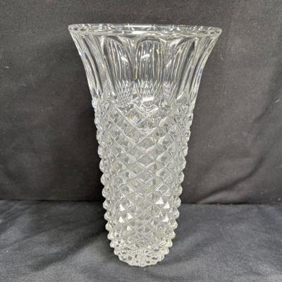 Diamond Cut Crystal Vase