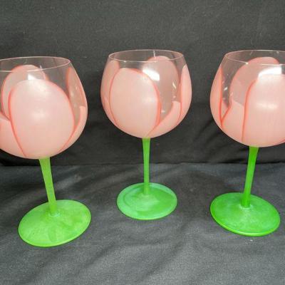 Gloria Vanderbilt Tulip Wine Glasses