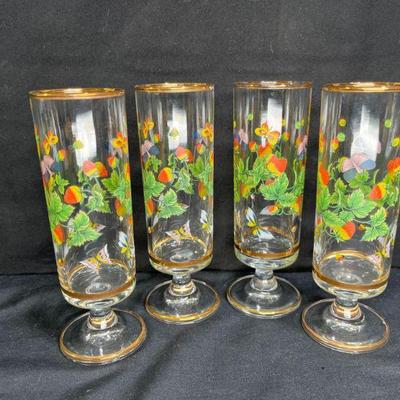 Vintage Short Stem Flute Glasses