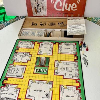 1950 Clue Board Game