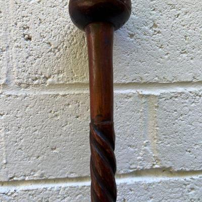Hand-Carved Smooth Hardwood Walking Stick