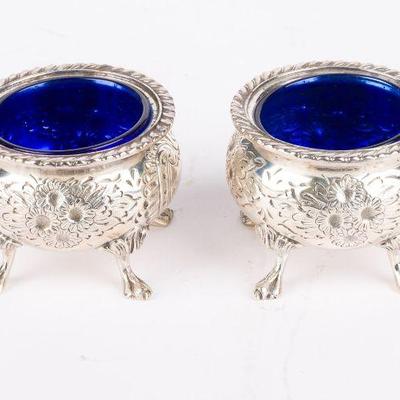 30B. PAIR STERLING SILVER SHAKERS AND SALTS