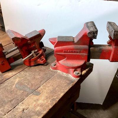 JUCR905 2 Vintage Bench Vises	1 Craftsman no.391-5188 vise. Â 4' no. 5177 vise. Â You must bring your own tools to detach large vise...