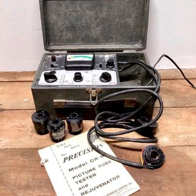 JUCR912 Vintage Picture Tube Tester	Precision Â test instruments by PACOTRONICS, model CR- 60 Picture Tube Tester and Rejuvinator. Â...