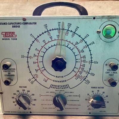 JUCR918 Vintage EICO Radio & TV Equipment	Battery eliminator & charger, model 1040 - needle on gauge moved when plugged in. Â TV...