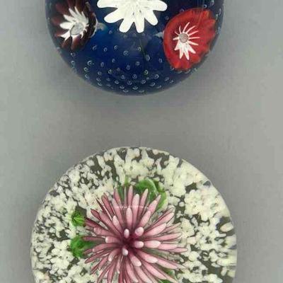 Floral paperweights