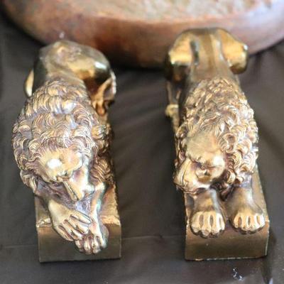 Antique pair of Antonio Canova Lion Bookends