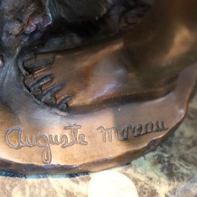 Solid bronze statue by Auguste Moreau
