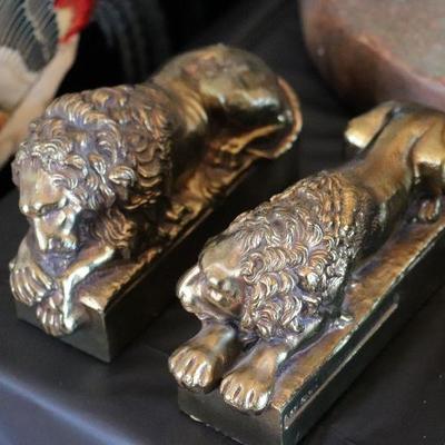 Antique pair of Antonio Canova Lion Bookends