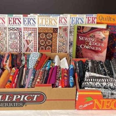 Quilt books plus fabric