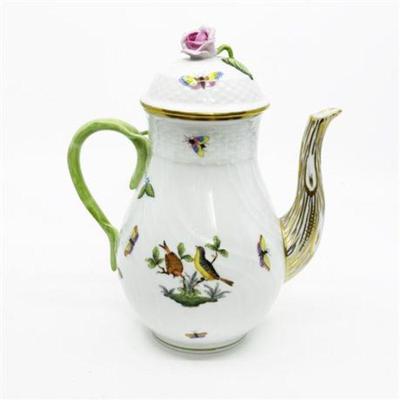 Lot 142 
Herend Rothschild Bird and Rose Coffee Pot
