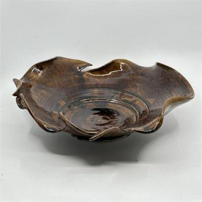 Lot 193
Vintage Studio Pottery Slip Glazed Abstract Centerpiece Bowl
