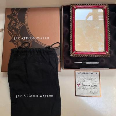 Jay Strongwater Enamel Jeweled Picture Frame 