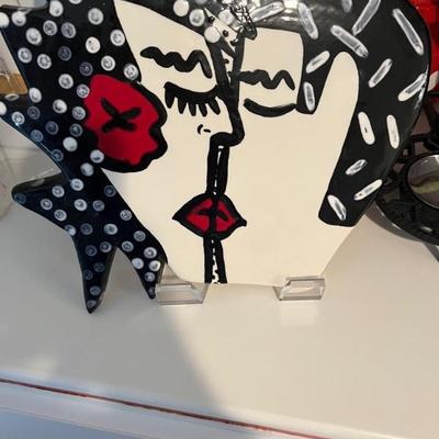 Contemporary Art By Jerilynn Babroff Ceramic Plaque 